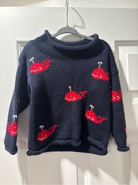 Claver Knit Sweater - Whales - 12 months